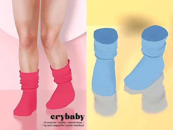 Maxis Match crybaby serenity socks (serenity) toddler f - The Sims 4 Custom Content