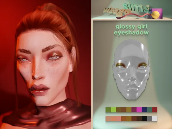 Mix glossy girl eyeshadow - The Sims 4 Custom Content