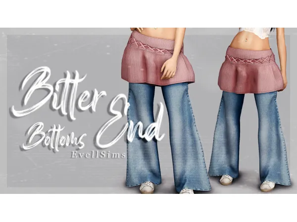Alpha Bitter End Bottoms by EvellSims - The Sims 4 Custom Content