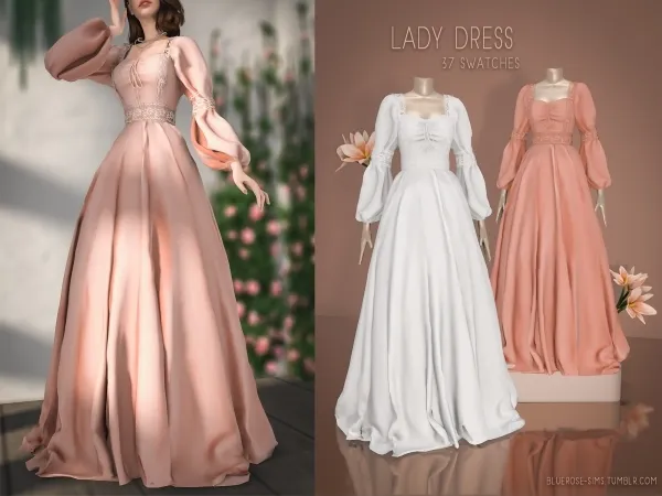 Alpha Lady Dress BRsims - The Sims 4 custom content