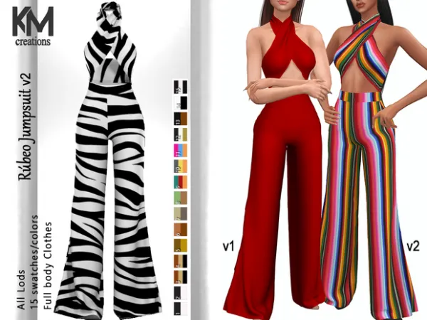 Alpha [KM] Rubeo Jumpsuit v2 - The Sims 4 Custom Content
