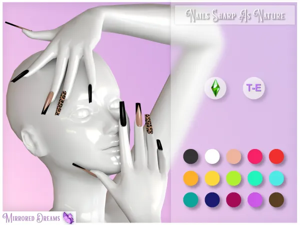 Alpha NAILS SHARP AS NATURE - The Sims 4 Custom Content