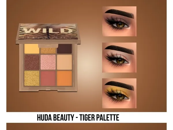 Mix HUDA BEAUTY TIGER PALETTE - The Sims 4 Custom Content