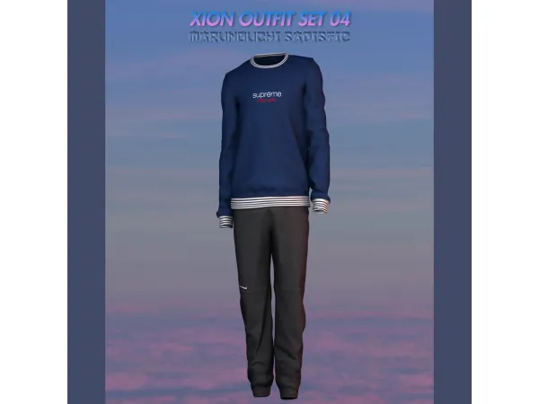 Alpha XION Outfit set 04_ Marunouchi Sadistic by XION - The Sims 4 Custom Content