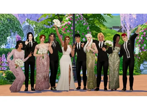 Alpha White Wedding Pose - The Sims 4 Custom Content