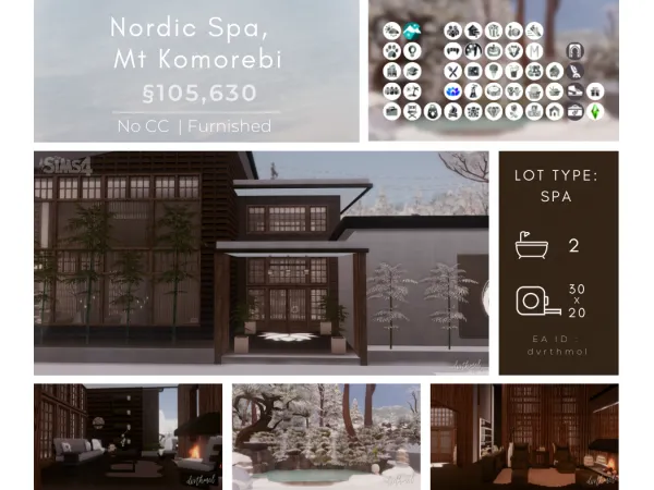 Maxis Match NORDIC SPA MT KOMOREBI - The Sims 4 Custom Content