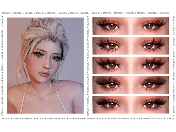 Alpha 3D LASHES VER 6 by dreamgirl - The Sims 4 Custom Content