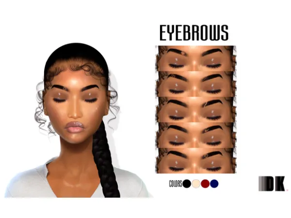 Alpha ddarkpinkrosa0_Eyebrows by simsfinds - The Sims 4 Custom Content