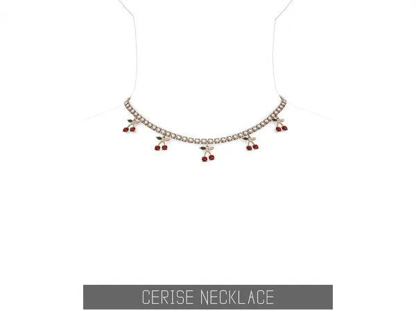 Alpha CERISE NECKLACE - The Sims 4 Custom Content