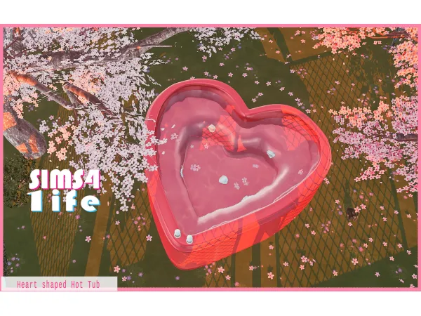 Alpha Heart shaped Hot Tub D by Sims41ife - The Sims 4 Custom Content