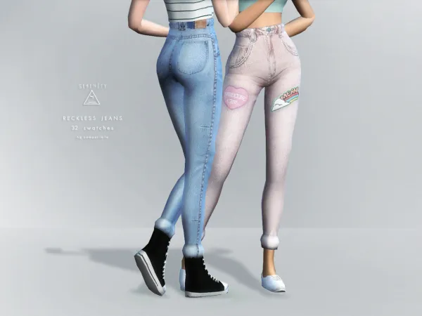 Mix RECKLESS JEANS - The Sims 4 Custom Content