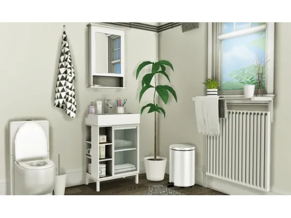 Mix IKEA LILLÅNGEN Bathroom Set - The Sims 4 Custom Content