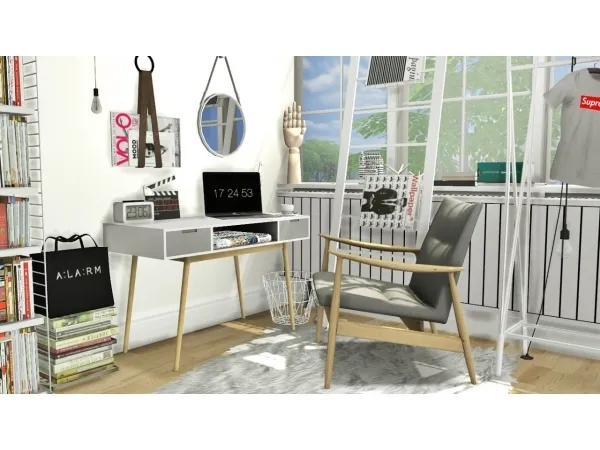 Alpha Office Set 12 by simsfinds - The Sims 4 Custom Content