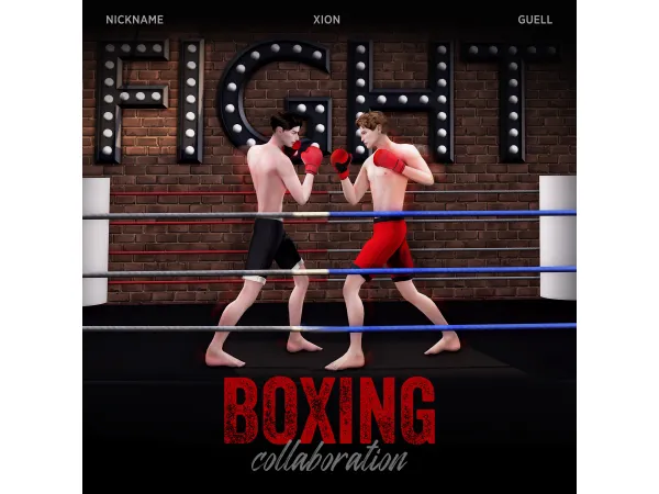Mix NICKNAME X XION X GUELL Boxing Collaboration by XION - The Sims 4 Custom Content