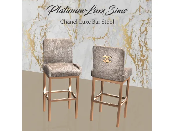 Chanel Luxe Bar Stool by PlatinumLuxeSims