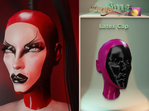 Alpha latex cap by v1s4g3 - The Sims 4 Custom Content