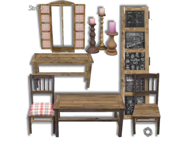 Mix Diningroom Recolor Mesh by 13Pumpkin by oldbox1310 - The Sims 4 Custom Content