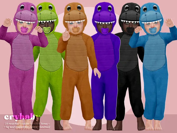 Maxis Match crybaby Godzilla Mini costume toddler mf - The Sims 4 Custom Content
