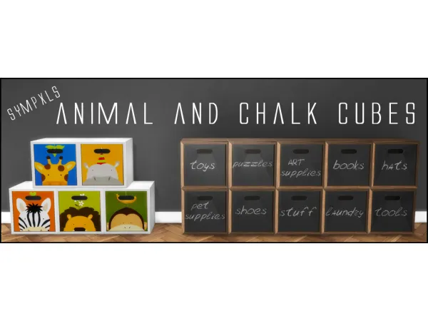 Maxis Match Sympxls Cube Animals Chalk Cubes to conversions - The Sims 4 Custom Content
