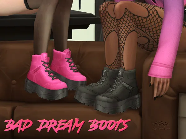 Maxis Match Bad Dream Boots by Trillyke - The Sims 4 Custom Content