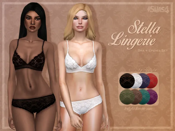 Maxis Match STELLA LINGERIE SET - The Sims 4 Custom Content
