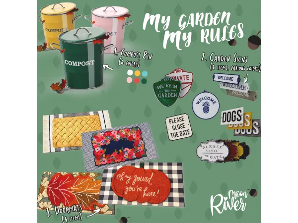 Mix My Garden My Rules set by MoonRiver - The Sims 4 Custom Content