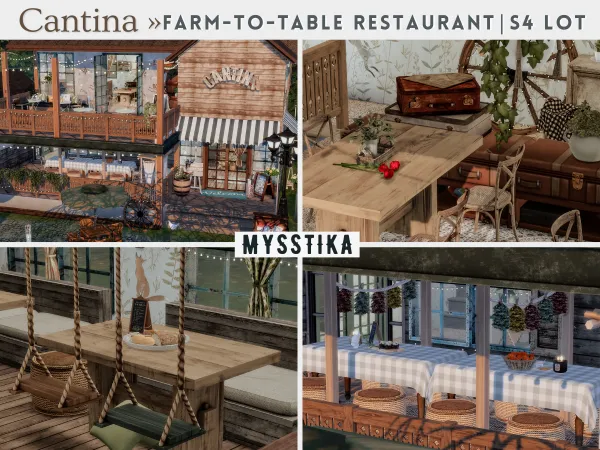 Mix Cantina Farm to table Restaurant - The Sims 4 Custom Content