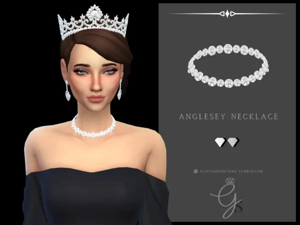 Maxis Match Anglesey Set Anglesey Necklace by Glitterberry Sims - The Sims 4 Custom Content