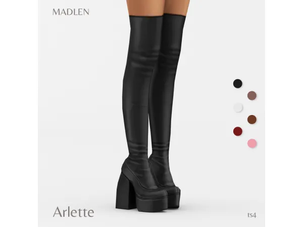 Maxis Match Arlette Boots by Madlen - The Sims 4 Custom Content