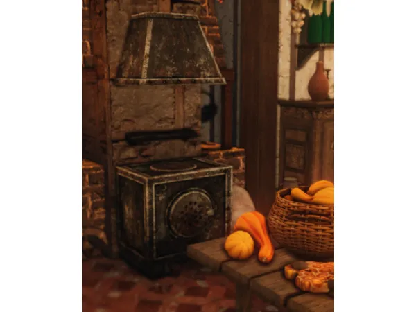 Maxis Match Functional Medieval Oven - The Sims 4 Custom Content
