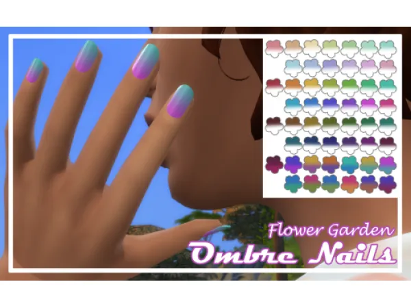 Maxis Match Ombre nails - The Sims 4 Custom Content