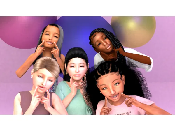 Mix GIRLS SLEEPOVER COLLECTION by blksimss - The Sims 4 Custom Content