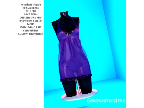 Alpha Midnight Teddy by NoNvme Studios - The Sims 4 Custom Content