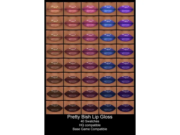 Alpha Pretty Bish Lip Gloss by NoNvme Studios - The Sims 4 Custom Content