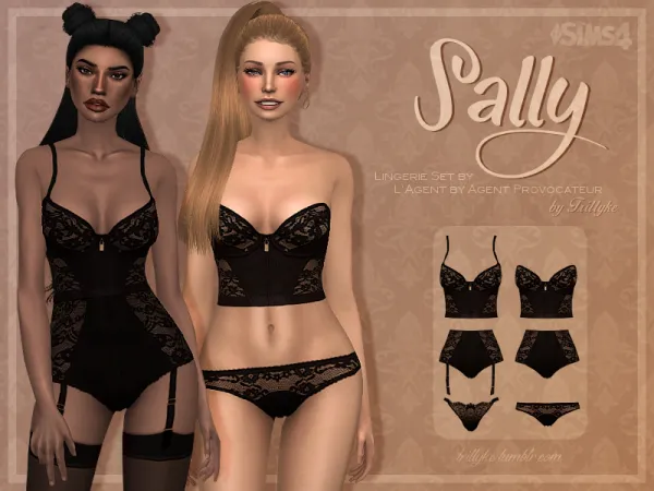 Maxis Match Black Lingerie Collection - The Sims 4 Custom Content
