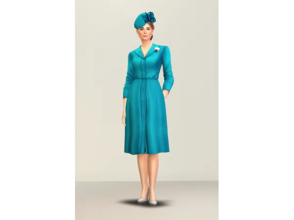 Maxis Match Duchess of Dress XIII (30 color) by simsfinds - The Sims 4 Custom Content