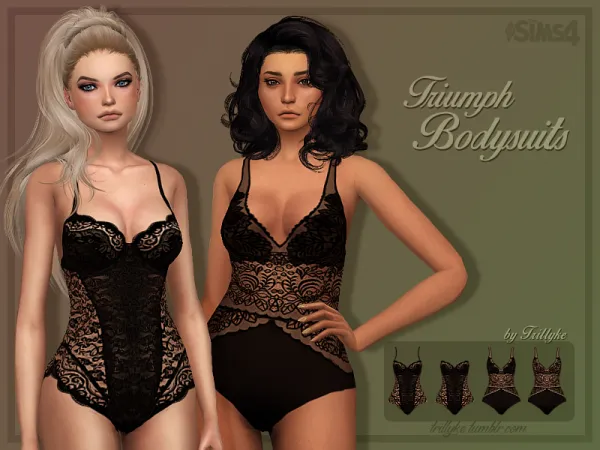 Maxis Match TRIUMPH BODYSUITS - The Sims 4 Custom Content