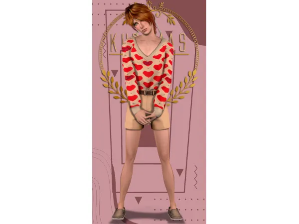 Kurimas4t2VneckandShort - The Sims 2 Custom Content