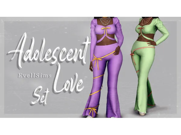 Maxis Match Adolescent Love Set by EvellSims - The Sims 4 Custom Content