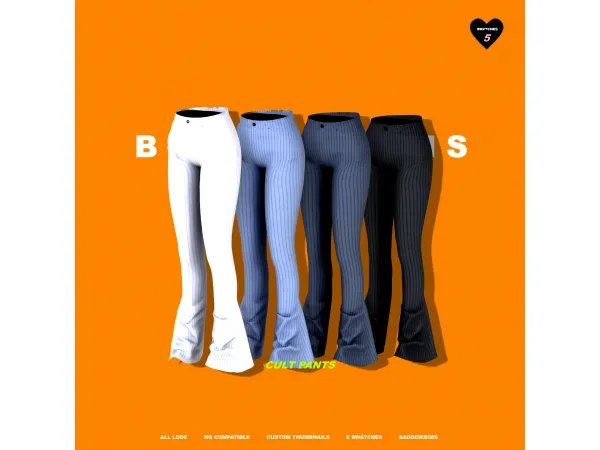 Alpha CULT PANTS by BADDDIESIMS - The Sims 4 Custom Content