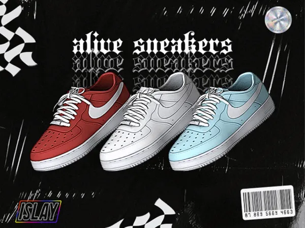 Alpha islay alive sneakers am af - The Sims 4 Custom Content