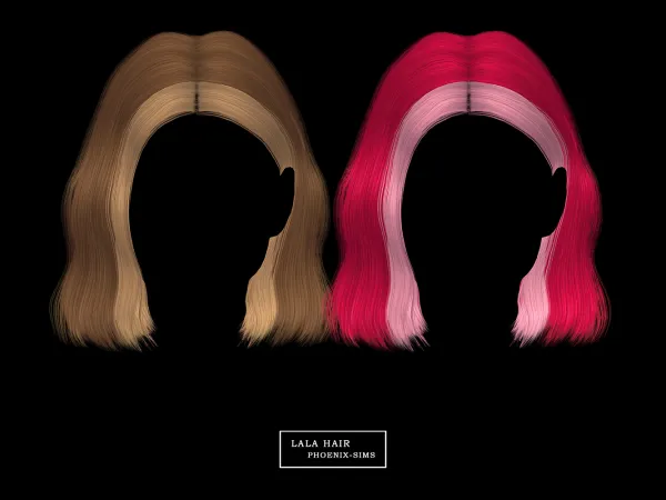 Alpha Lala Hair by phoenixsims4 - The Sims 4 custom content