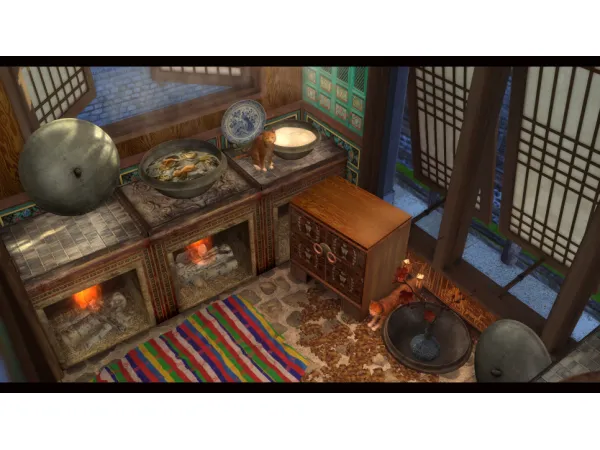 Alpha Dung Korean Traditional set - The Sims 4 Custom Content