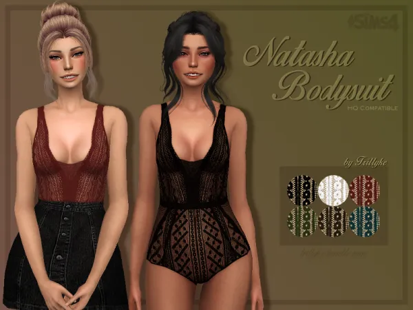 Maxis Match NATASHA BODYSUIT - The Sims 4 Custom Content