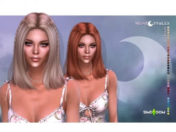 Alpha nightcrawler starfish hair by nightcrawler - The Sims 4 custom content
