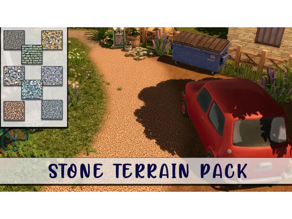 Mix Stone terrain pack by xSavannahx987 - The Sims 4 Custom Content