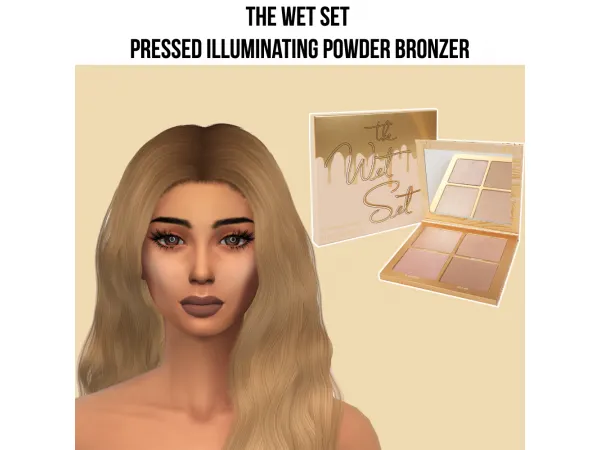Mix KYSHADOW TAKE ME ON VACATION ILLUMINATING POWDER - The Sims 4 Custom Content