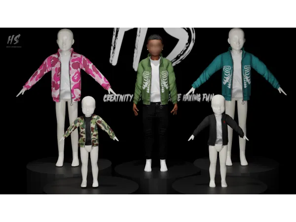 Alpha HARDSWAE POLO JACKETS REVAMPED - The Sims 4 Custom Content
