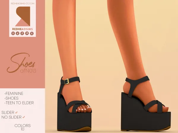 Alpha AF SHOES N013 SLIDER AND NO SLIDER - The Sims 4 Custom Content