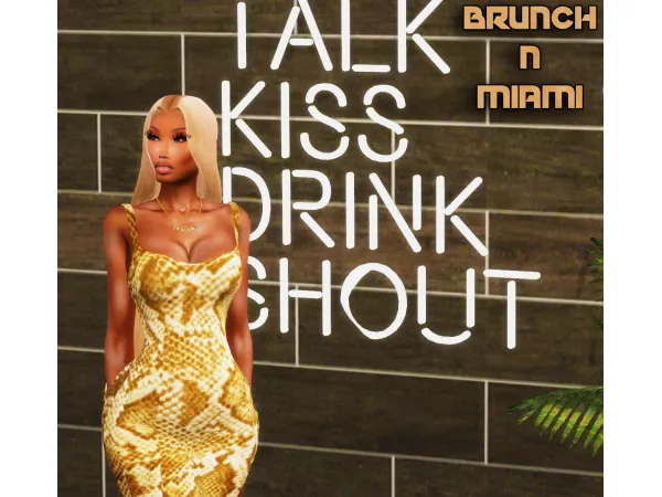 Alpha Brunch N' Miami Set - The Sims 4 Custom Content